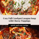 fall Crockpot Lasagna Soup Recipe