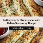 Buttery Garlic Breadsticks with Italian Seasoning Recipe