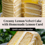 Lemon Velvet Cake Recipe