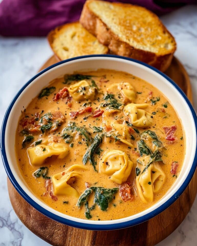 Creamy Tuscan Chicken Soup with Pasta and Spinach Recipe