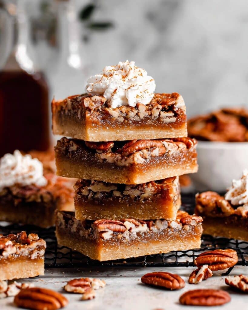 Salted Maple Pecan Pie Bars Recipe