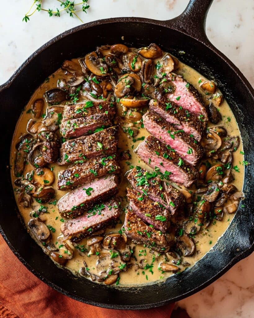 Creamy Mushroom Marsala Steak Recipe