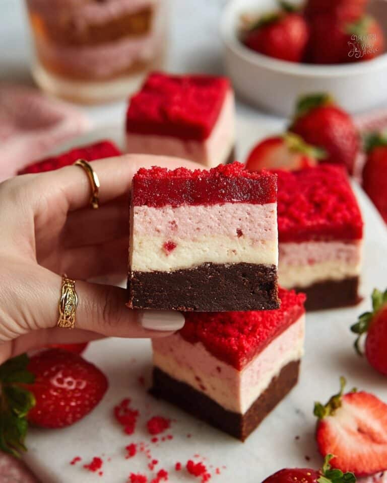 Vegan Strawberry Tiramisu Brownies Recipe