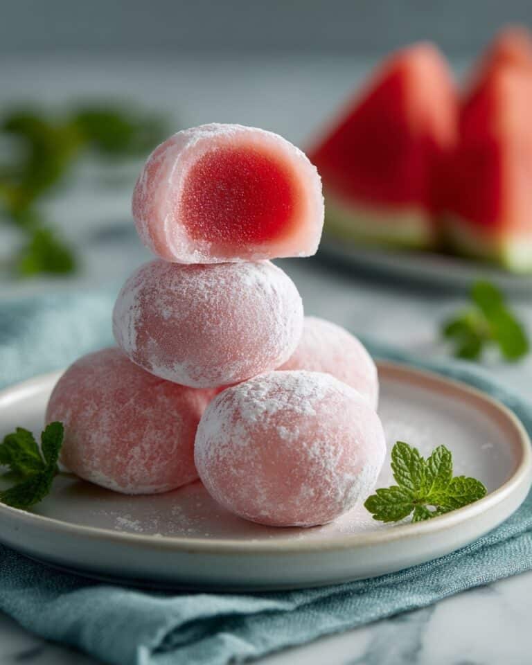 Watermelon Mochi: Refreshing Summer Treat with Juicy Watermelon Filling Recipe