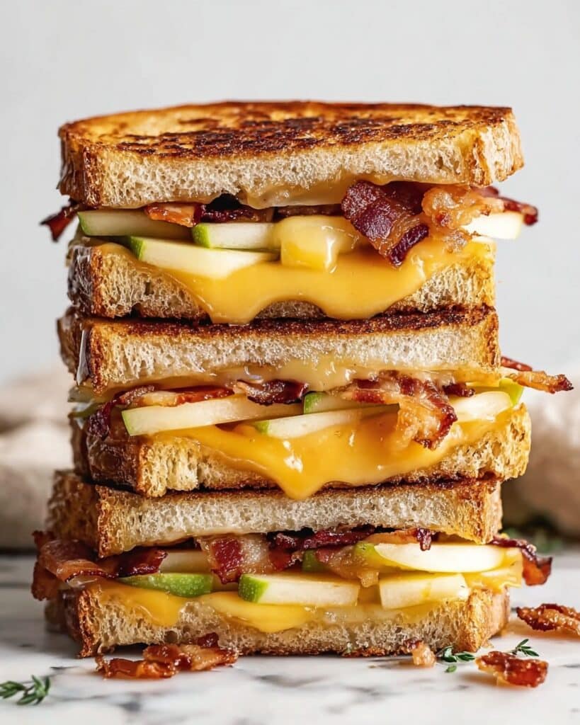 Apple Bacon and Cheddar Grilled Cheese Sandwich Recipe