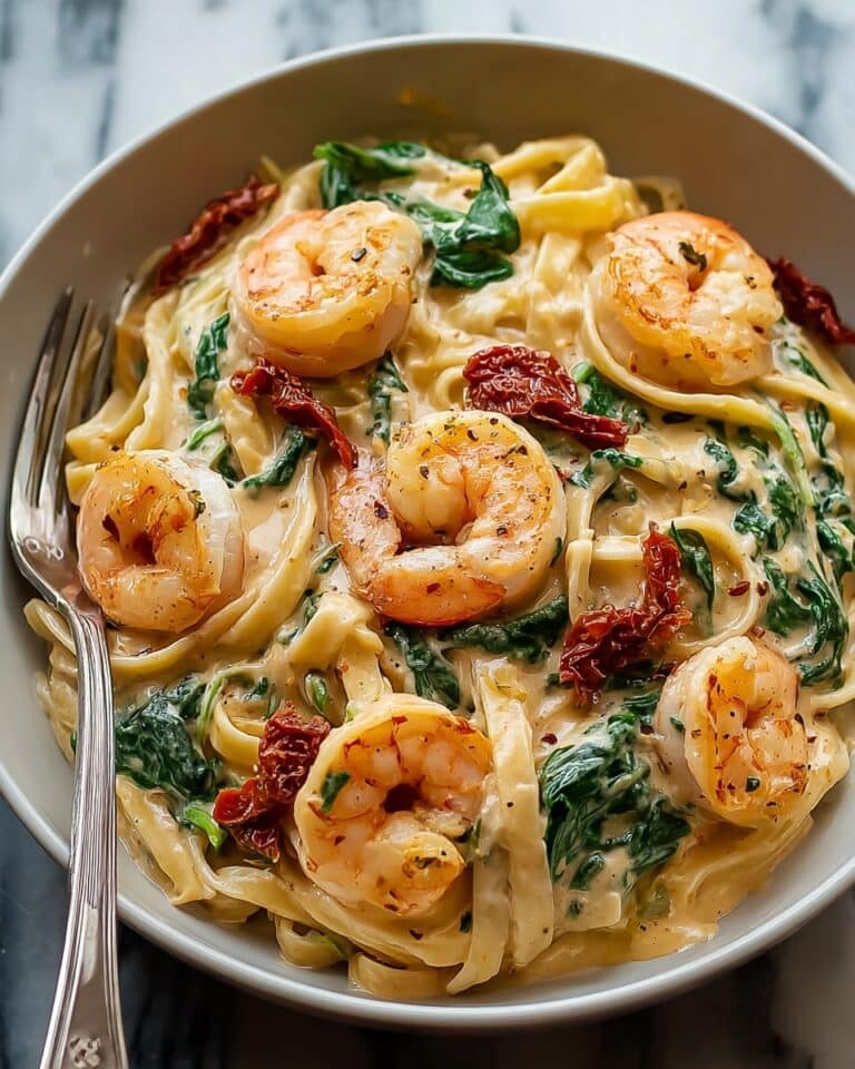 Creamy Tuscan Shrimp Linguine Recipe