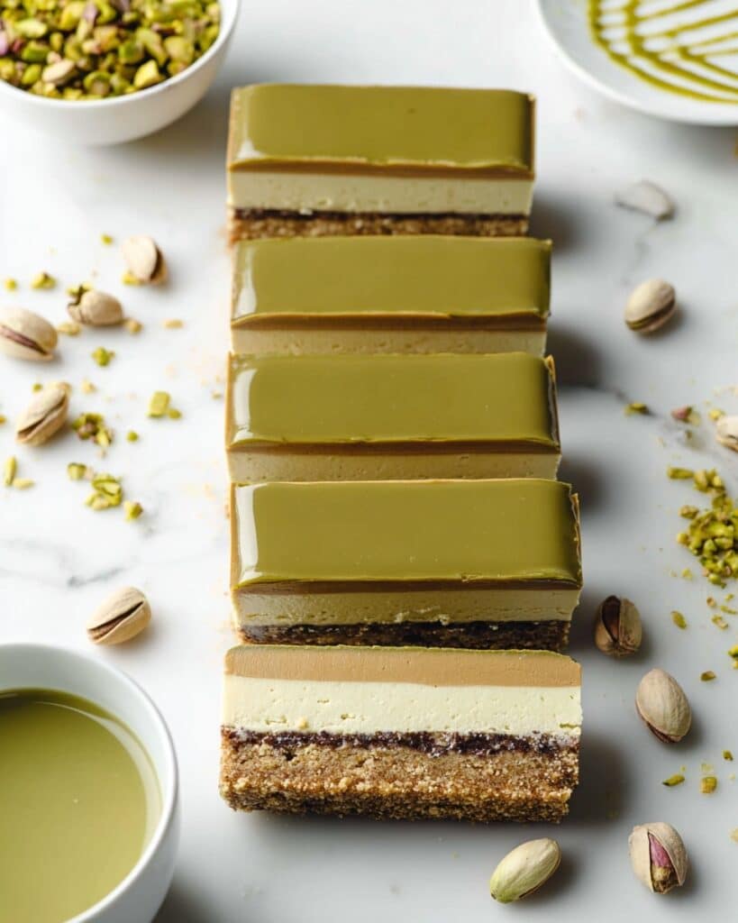 No Bake Vegan Dubai Cheesecake Bars Recipe