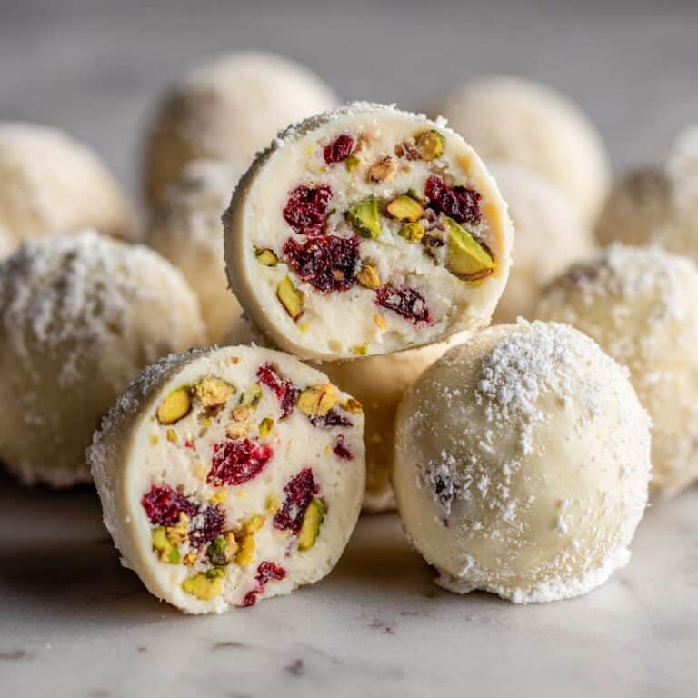 Cranberry Pistachio White Chocolate Truffles Recipe