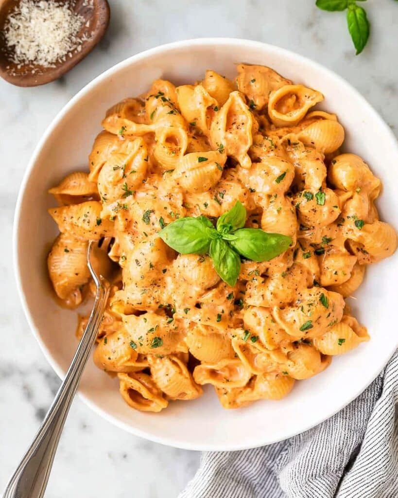 Beef and Shells Pasta Bake with Marinara and Mozzarella Recipe