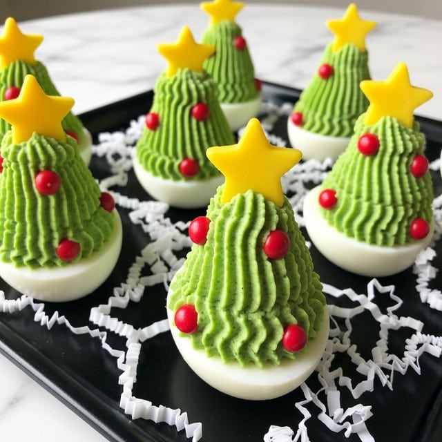 Deviled Egg Christmas Trees Recipe