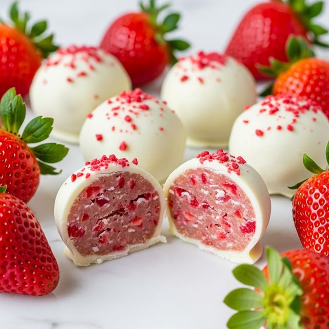 Strawberry White Chocolate Truffles Recipe