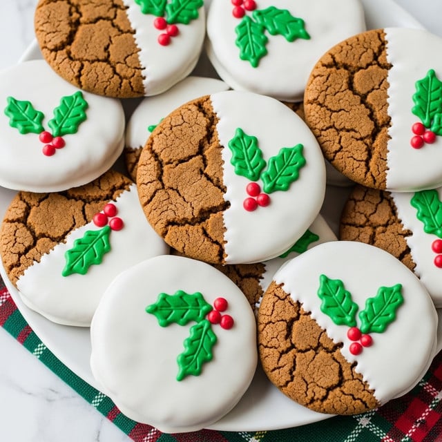 White Chocolate Dipped Ginger Cookies Recipe