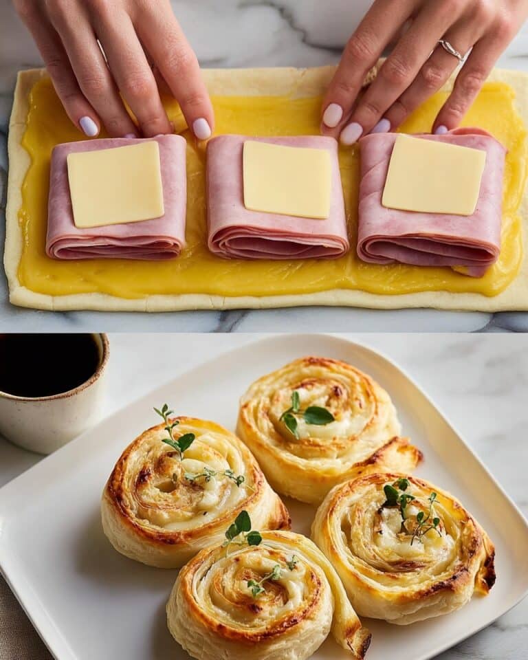 Ham and Cheese Puff Pastry Pinwheels Recipe