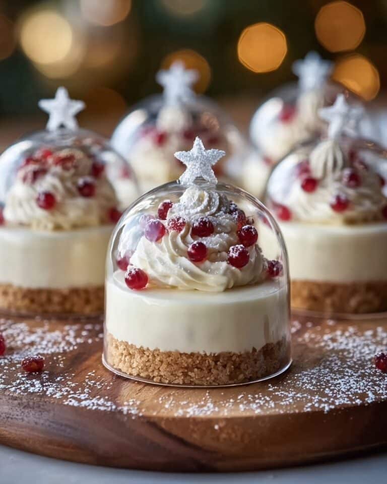 Snow Globe Cheesecake Bites with Cookie Crust Recipe