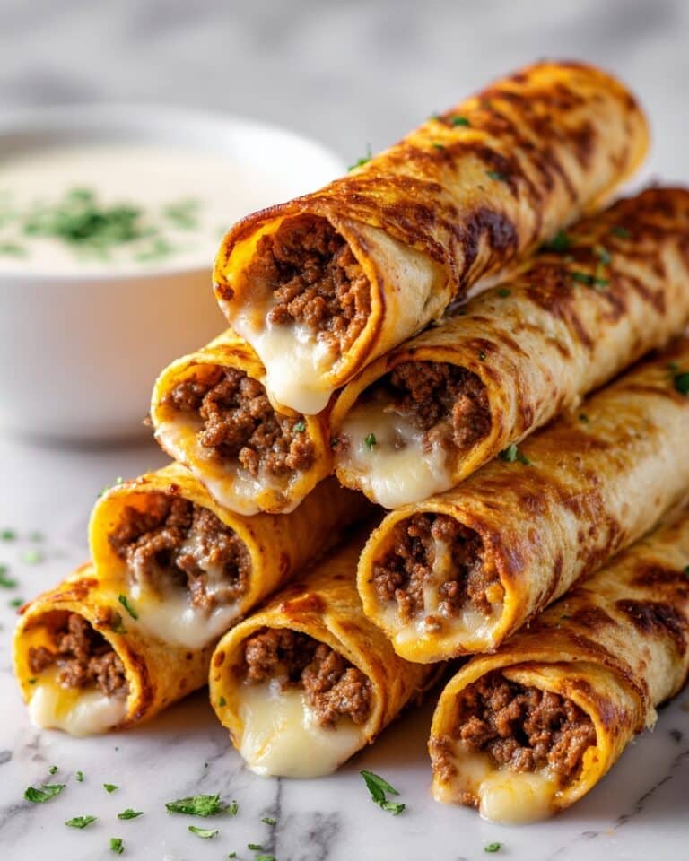 Crispy Cheesy Beef Taquitos Recipe