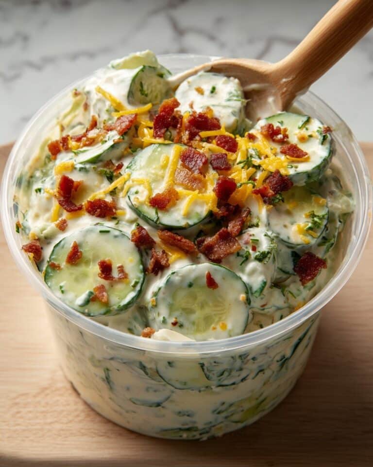 Crispy Cucumber Snack with Cheddar, Bacon, and Avocado Lime Ranch Recipe