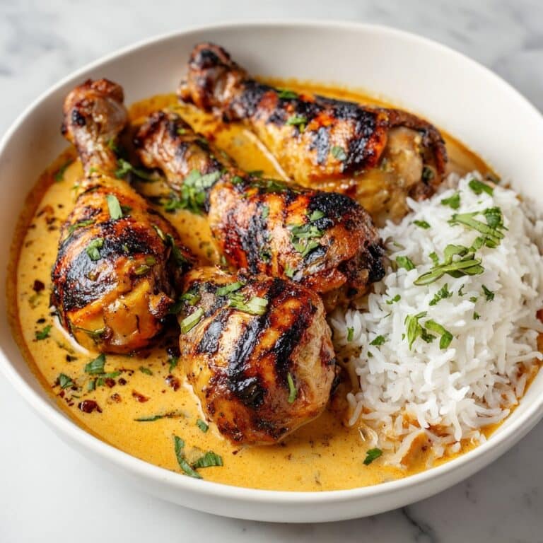Creamy Paprika Chicken Drumsticks with Steamed Rice Recipe