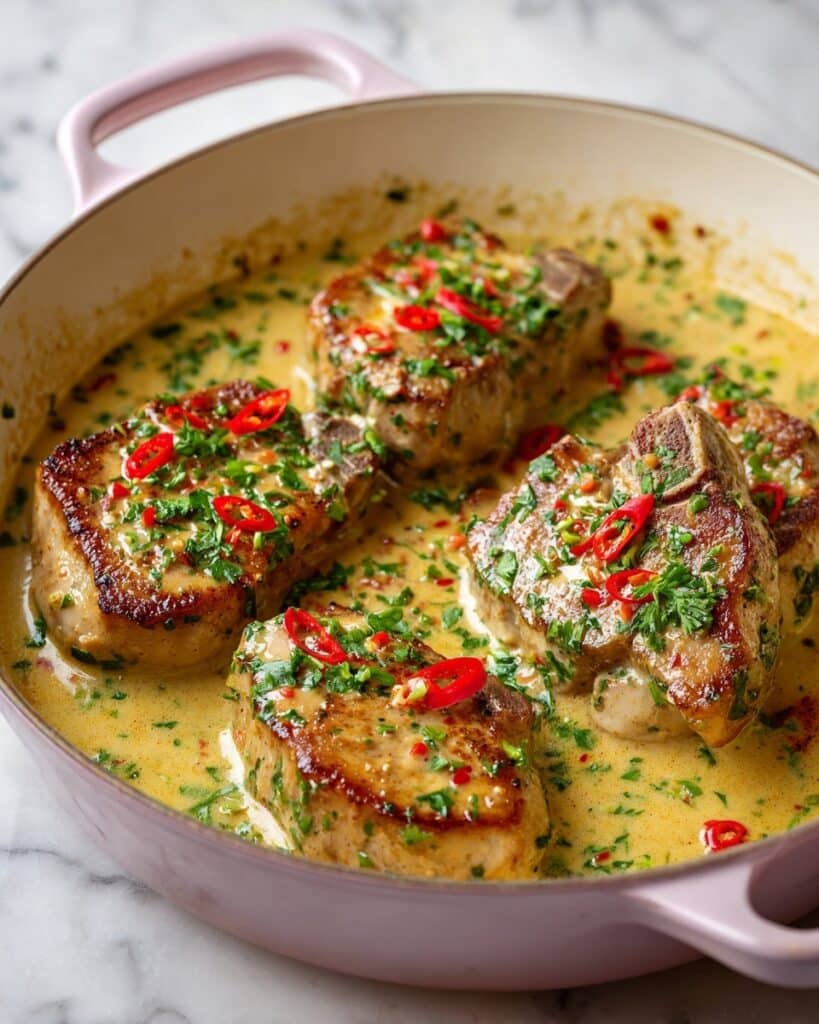 Garlic Sun-Dried Tomato Creamy Pork Chops Recipe