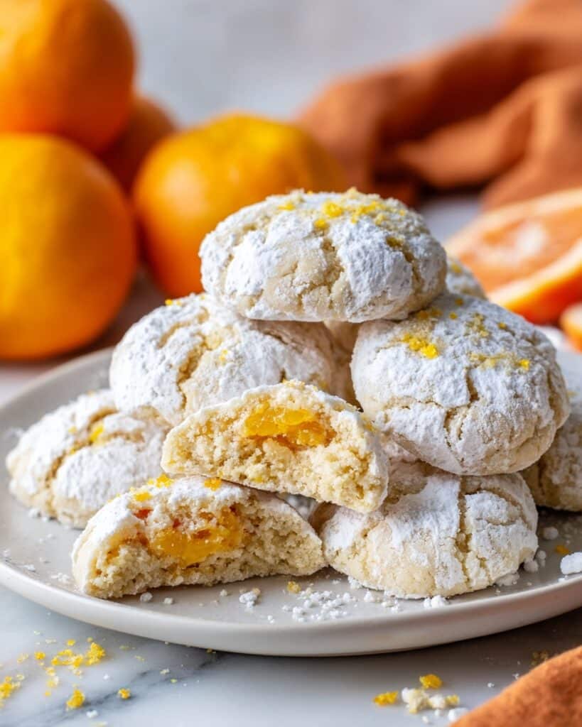 Zesty Orange Crinkle Cookies Recipe