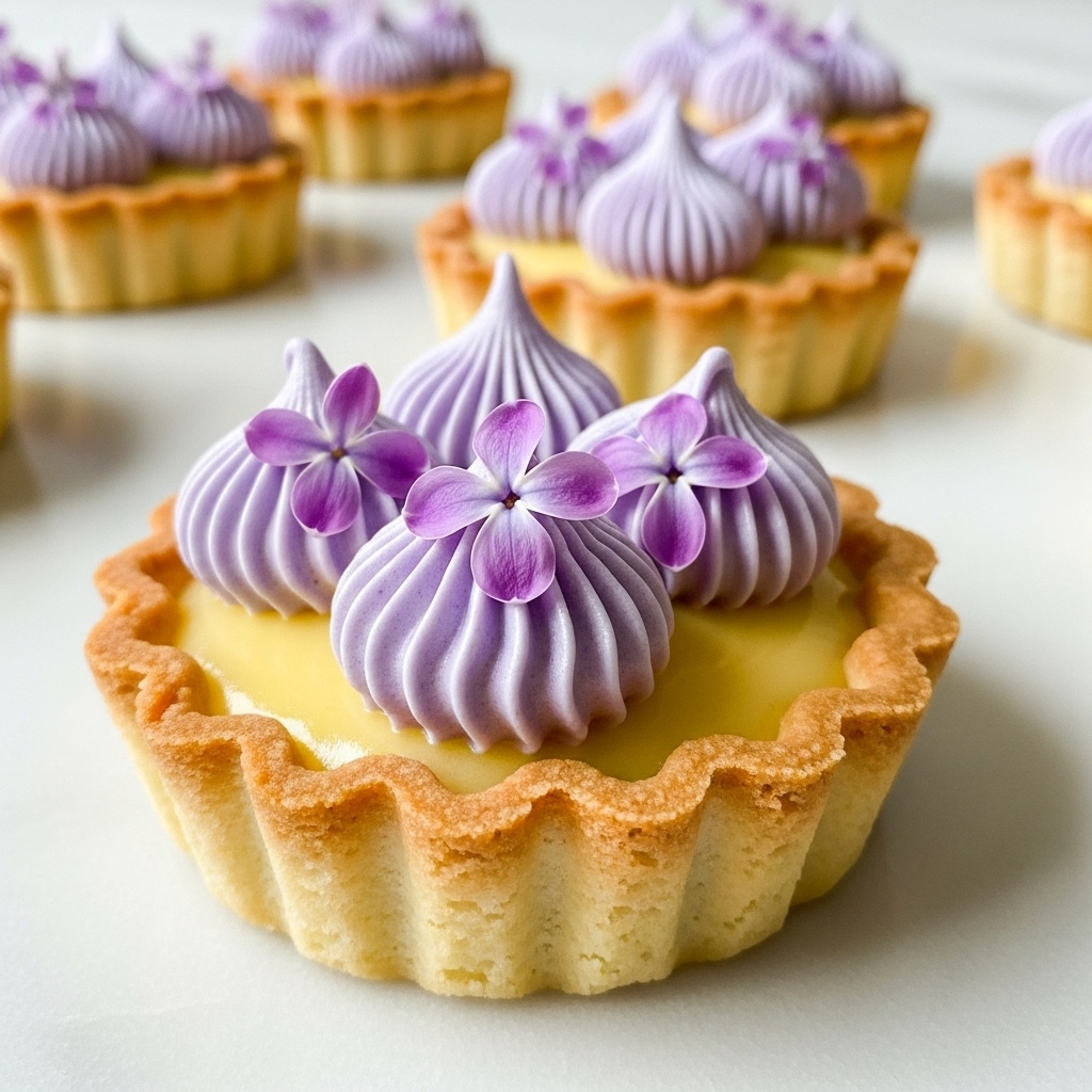 Mini Lemon Tart with Lilac Meringue Recipe