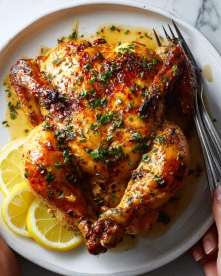 Butterflied Portuguese Chicken with Lemon and Garlic Recipe