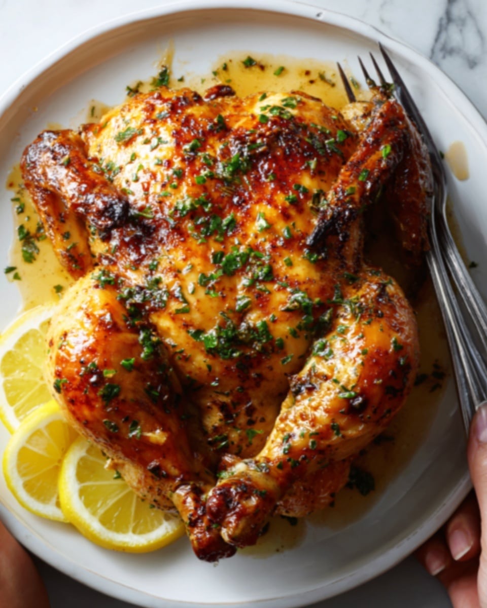 Butterflied Portuguese Chicken with Lemon and Garlic Recipe