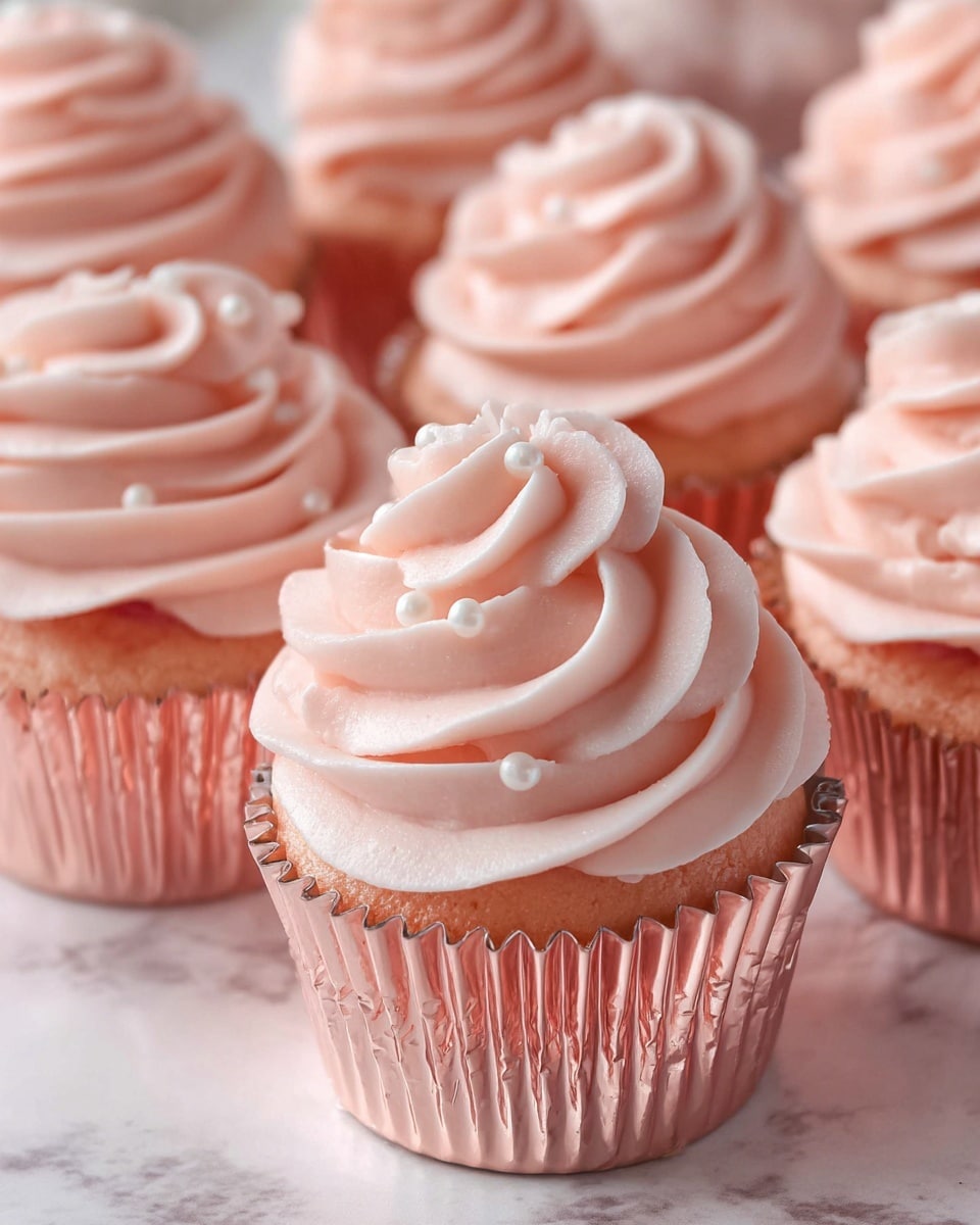 Champagne Cupcakes with Pink Buttercream Frosting Recipe