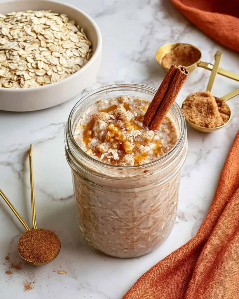 Cinnamon Roll Overnight Oats Recipe