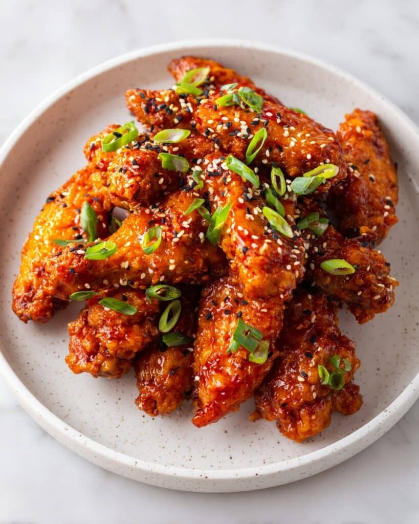 Korean Spicy Crispy Chicken with Gochujang Honey Sauce Recipe