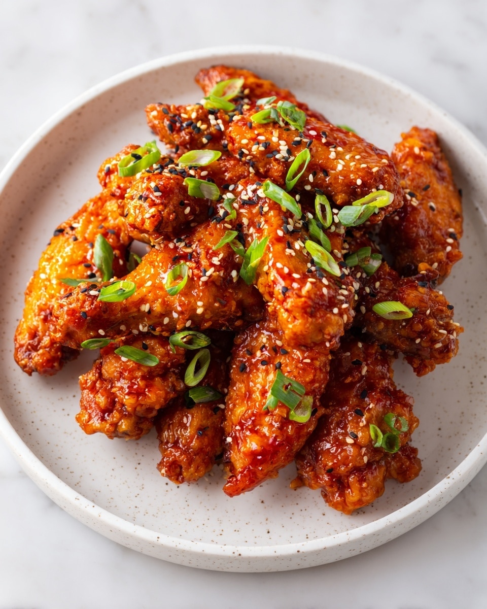 Korean Spicy Crispy Chicken with Gochujang Honey Sauce Recipe