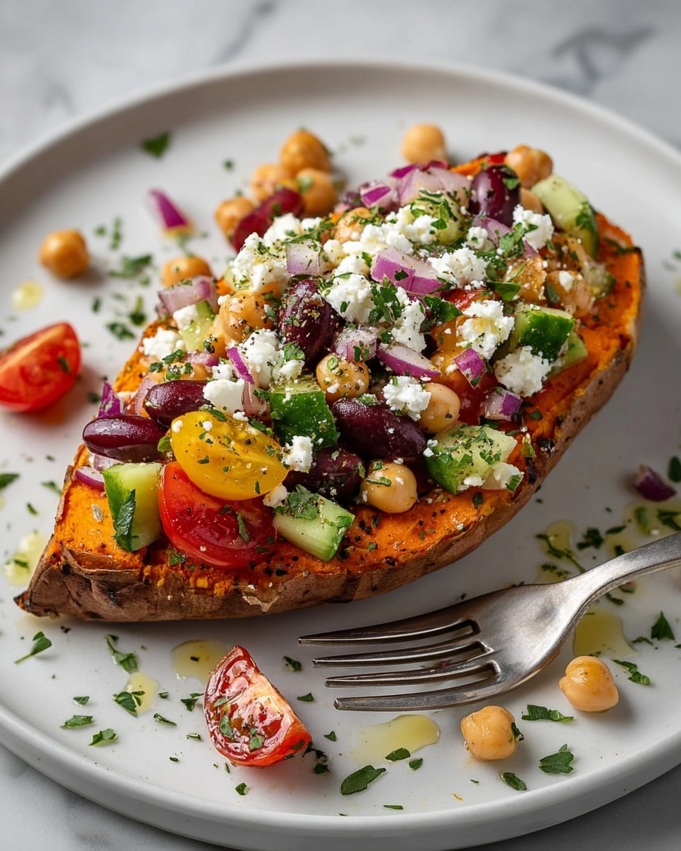 Mediterranean Stuffed Sweet Potatoes Recipe