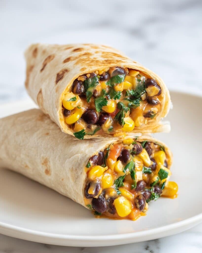 15 Minute Black Bean and Spinach Burritos Recipe