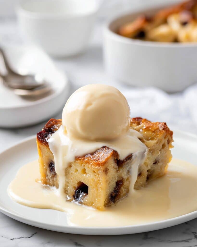 Bread Pudding with Vanilla Sauce Recipe