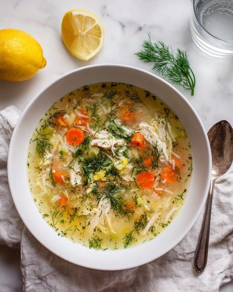 Creamy Greek Lemon Chicken Soup Recipe