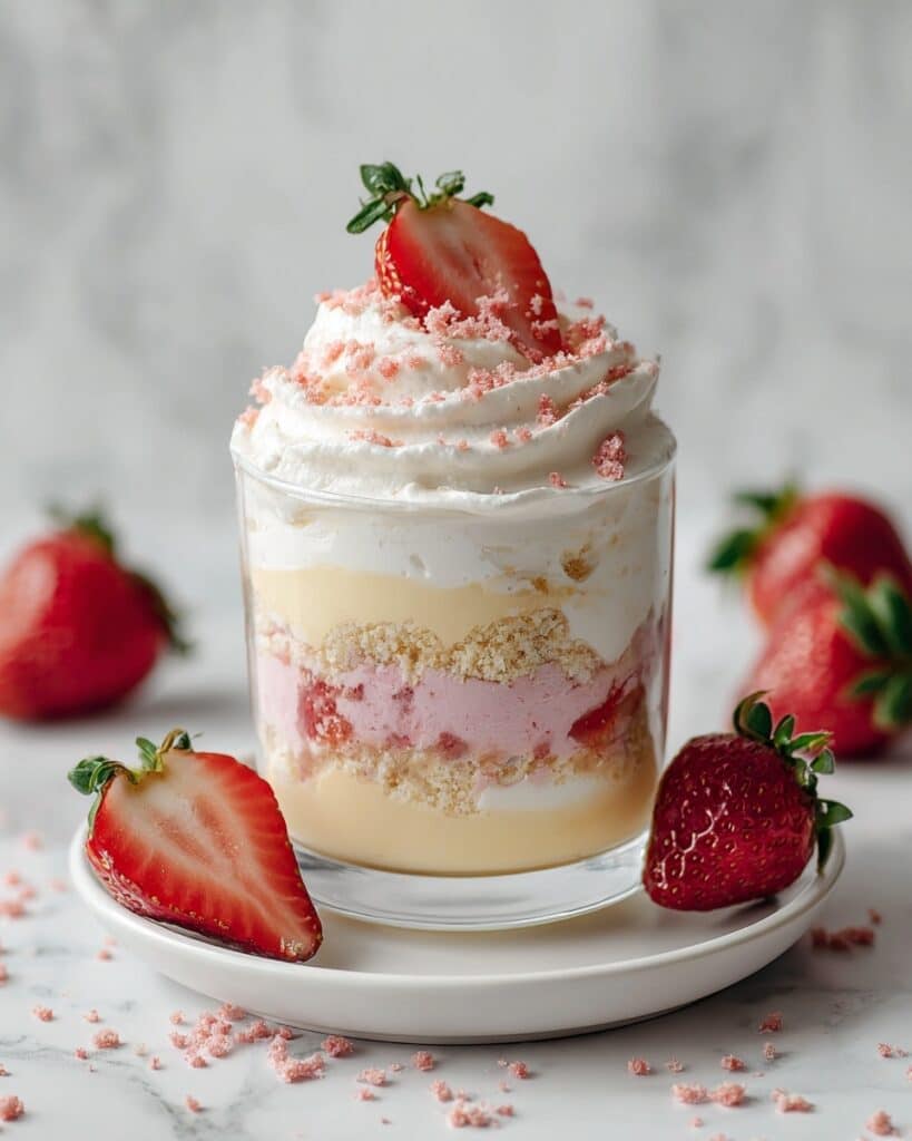 Strawberry Shortcake Pudding Cups Recipe