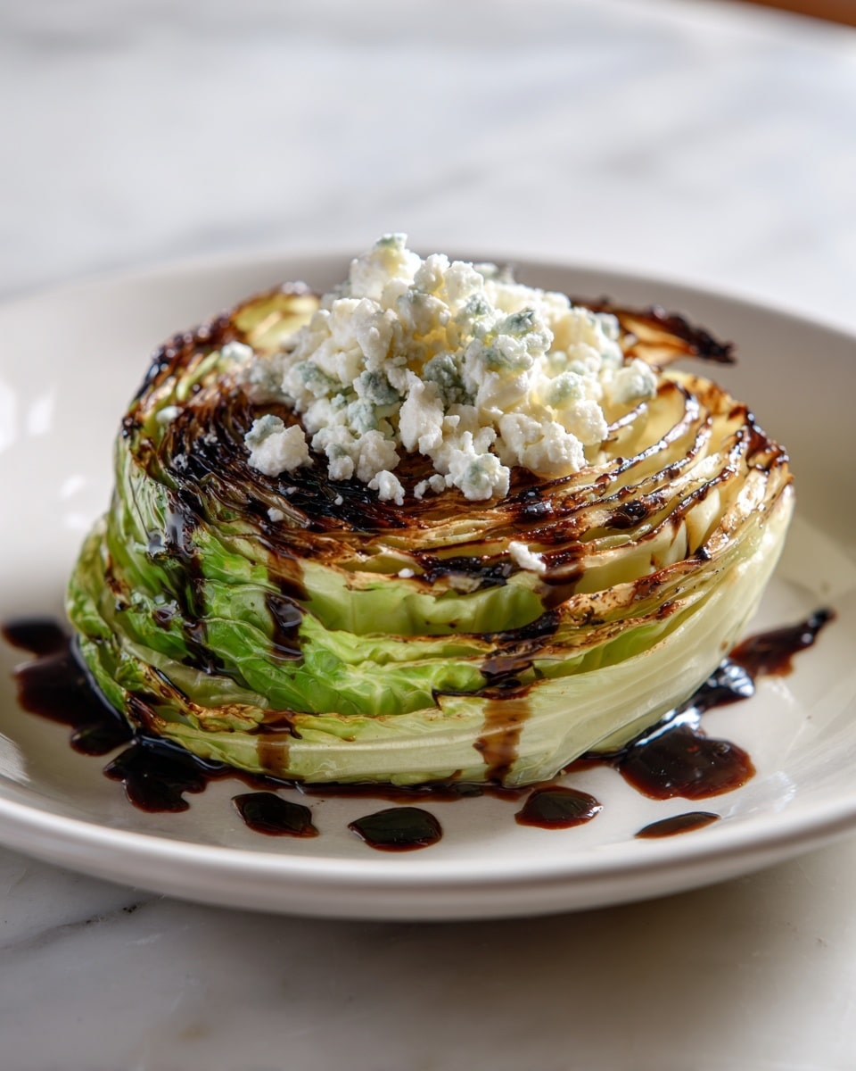 Air Fryer Cabbage Steaks with Goat Cheese and Balsamic Bliss Recipe