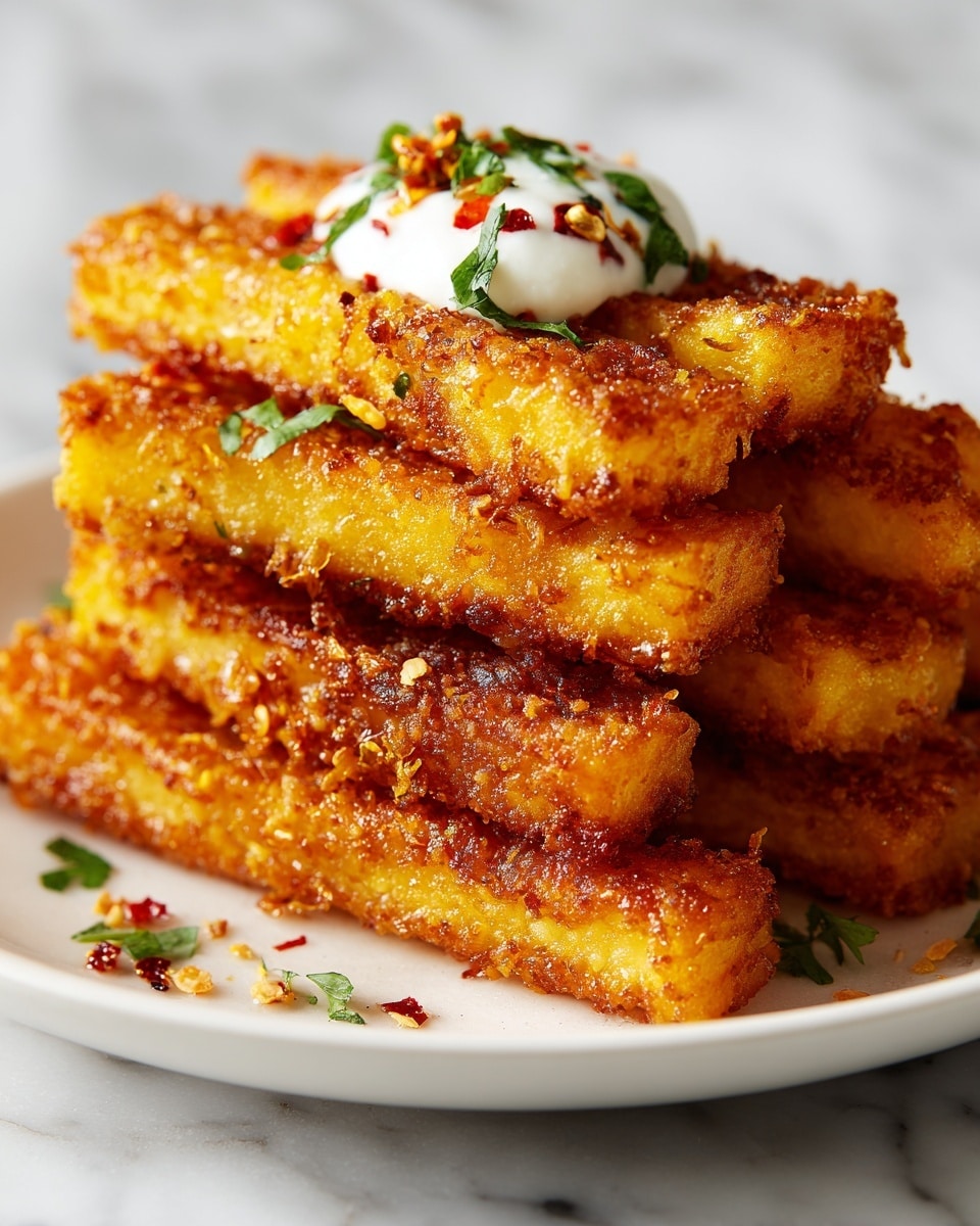 The image shows a pull-apart garlic bread shaped like a small tree made from multiple small bread pieces stacked to form a pyramid shape. The bread pieces are golden brown with a crispy texture on the top and edges, dotted with green parsley herbs and melted cheese that looks creamy and slightly browned. A small white bowl with red sauce is placed behind the bread on a white marbled surface, adding contrast to the warm tones of the bread. The bread sits on a white plate, and the whole scene looks cozy and inviting. Photo taken with an iphone --ar 4:5 --v 7