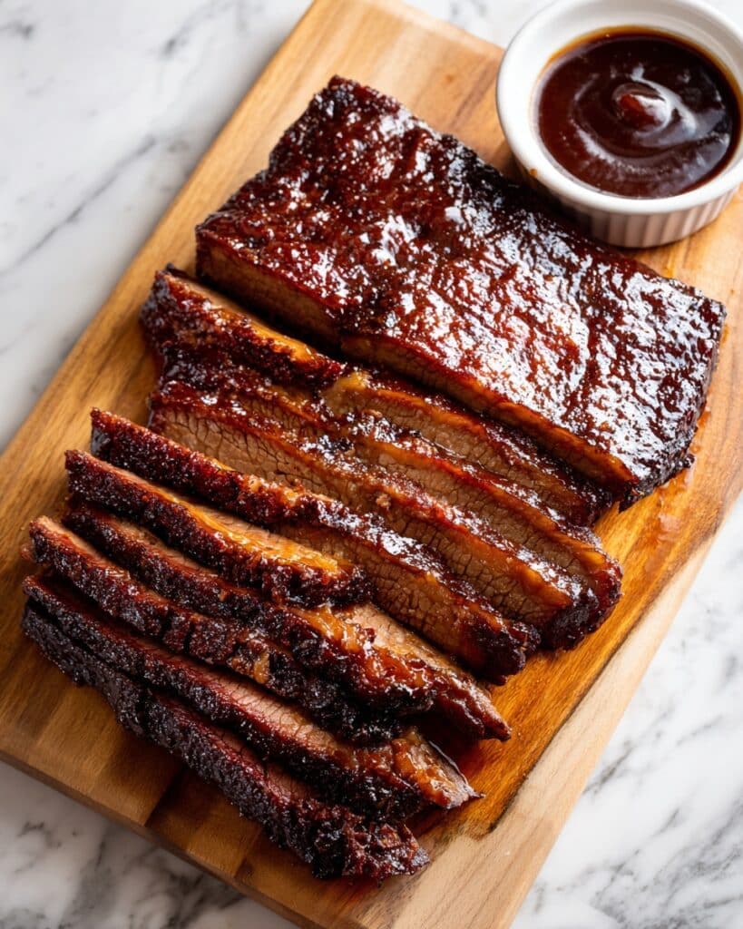 Homemade Slow-Roasted Beef Brisket with Barbecue Sauce Recipe