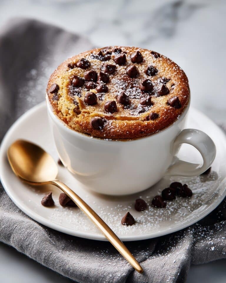 15-Minute Chocolate Chip Fudgy Mug Cake Recipe