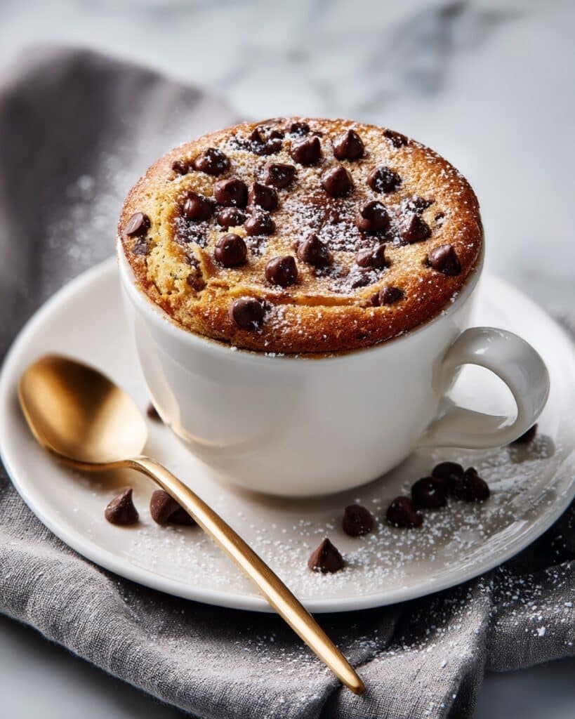 15-Minute Chocolate Chip Fudgy Mug Cake Recipe