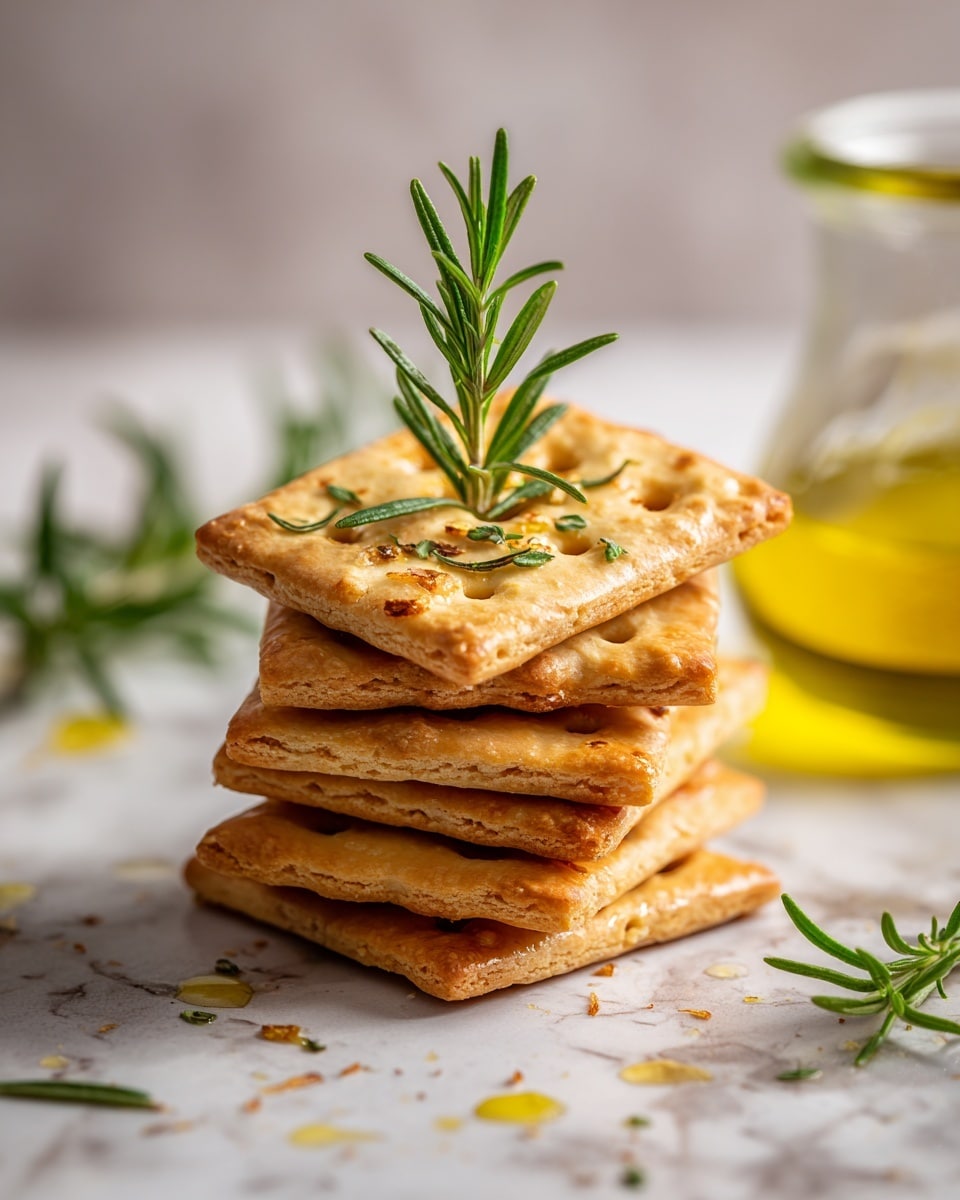 Artisanal Olive Oil & Rosemary Crackers Recipe