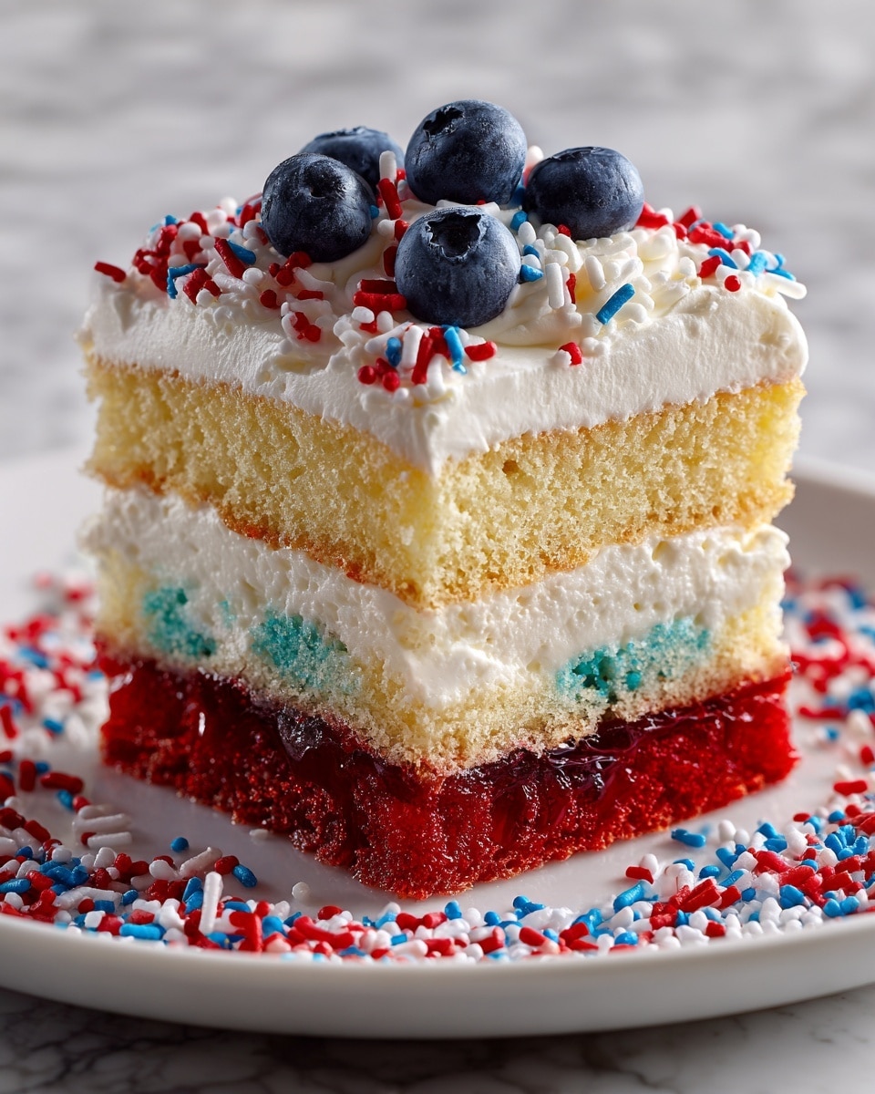 Red White and Blue Poke Cake Recipe