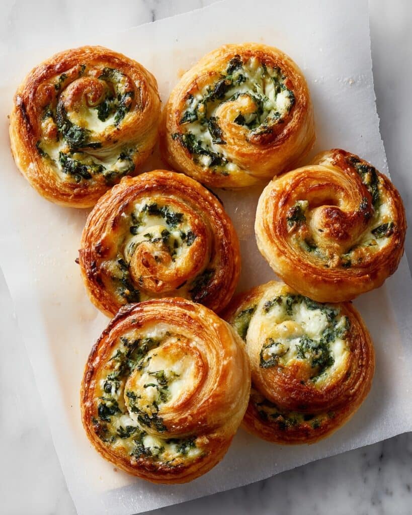 Spinach Feta Pinwheels – Easy Puff Pastry Appetizer Recipe