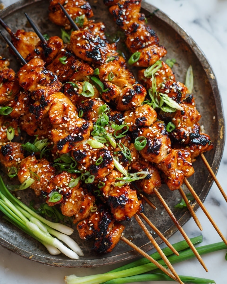 Honey Garlic Asian Chicken Kabobs Recipe