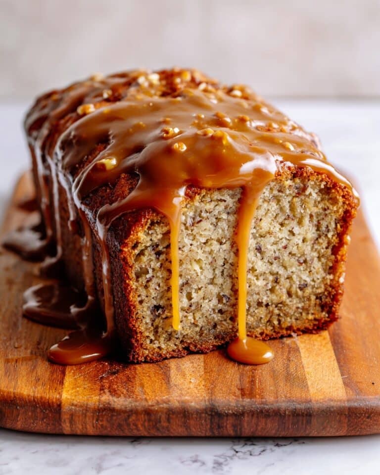Banana Bread with Caramel Drizzle Recipe
