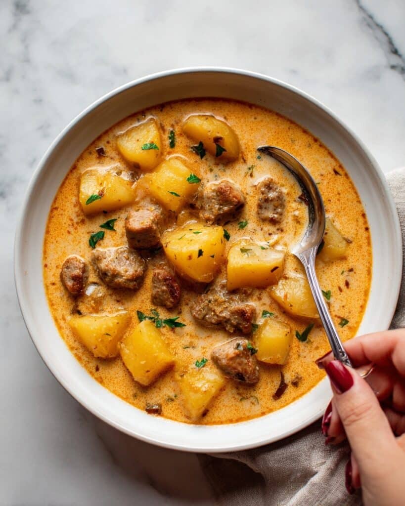 Tuscan Sausage Potato Soup Recipe