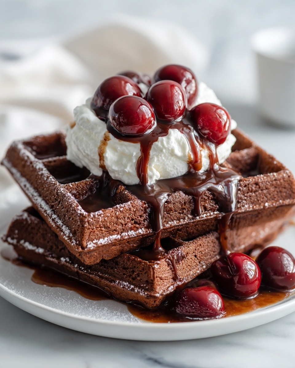 Fudgy Brownie Waffles with Custom Toppings for Every Craving Recipe