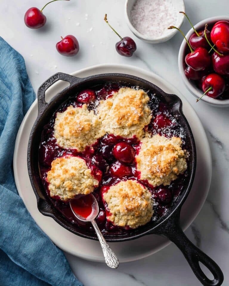 Old Fashioned Cherry Cobbler (Cast Iron) Recipe