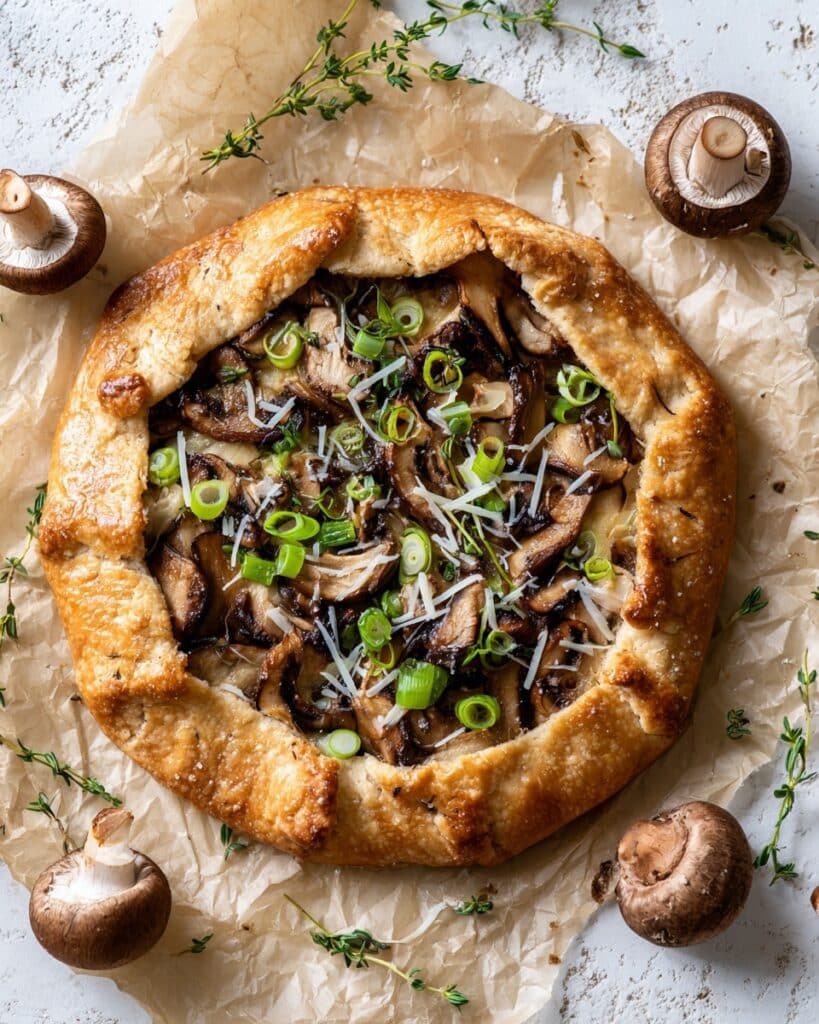 Spring Onion and Mushroom Galette Recipe