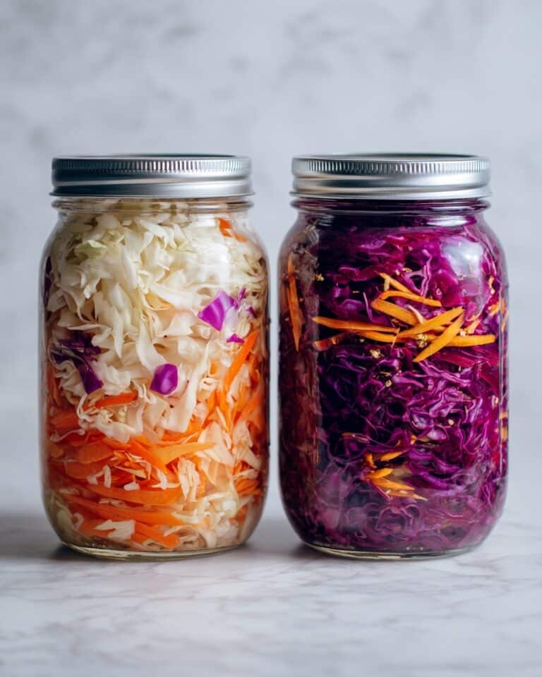 Homemade Fermented Sauerkraut with Beet, Ginger, and Turmeric Recipe